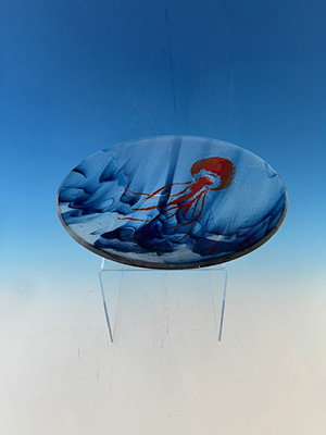 Blue Jelly Fish Bowl