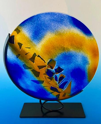 Cobalt Blue Diffused Sculpture