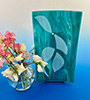 Falling Petals on Aqua Plate