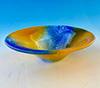 Gold and Cobalt Cone Bowl