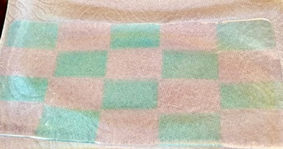 Pink and Aqua Checkerboard Plate